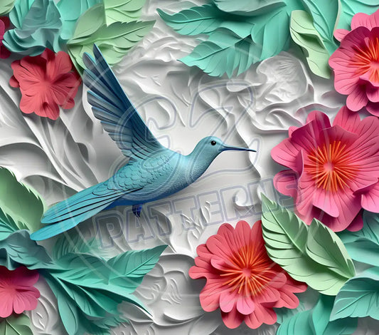 3D Hummingbirds 008 Printed Pattern Vinyl