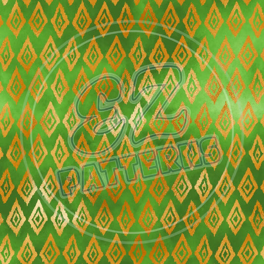 Gold Red Green 003 Printed Pattern Vinyl